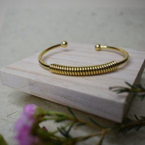 Coil Down Cuff Bangle