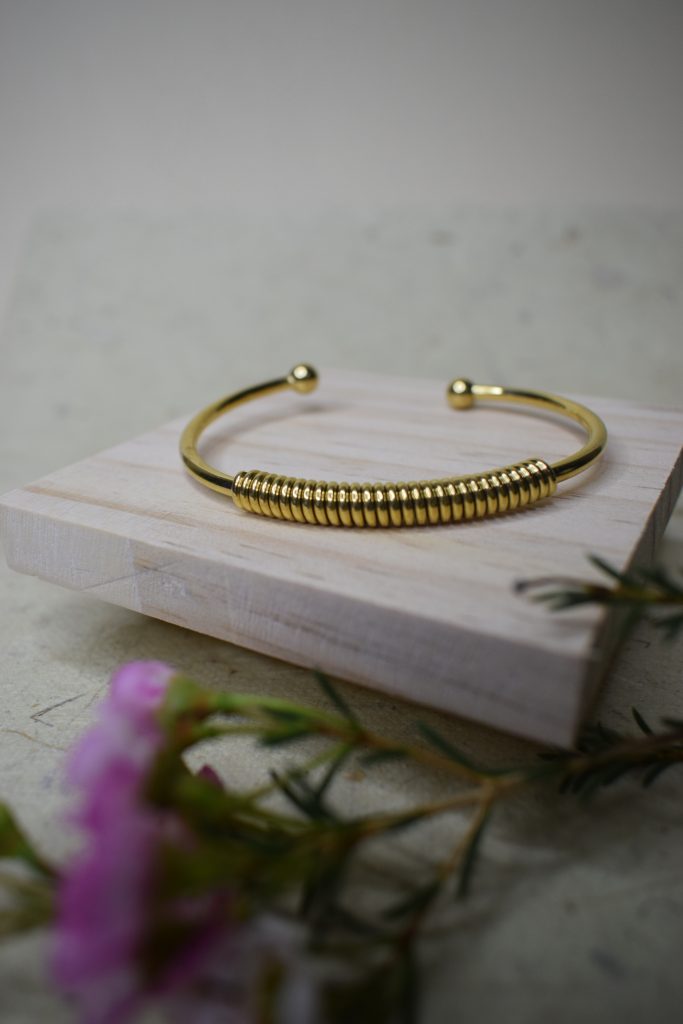 Coil Down Cuff Bangle